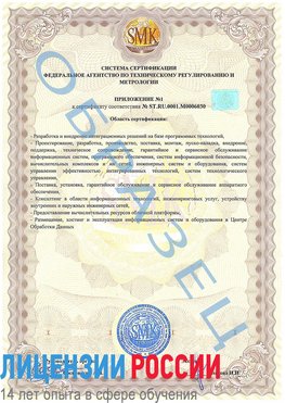 Образец сертификата соответствия (приложение) Новодвинск Сертификат ISO 27001